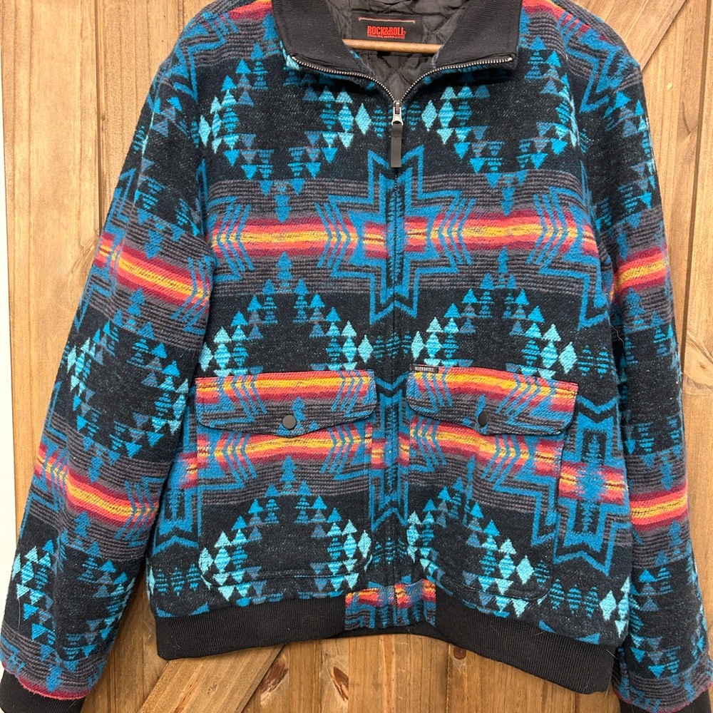 Rock & Roll Cowgirl Aztec Bomber Jacket